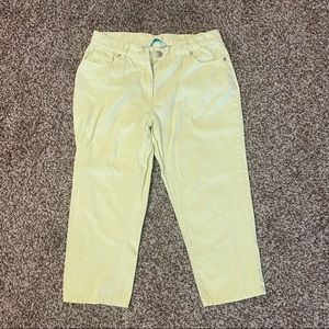 a1590-L4~ W Lane~Size 10 Woman Bottoms, 30 In Waist~Womens~Capris~Yellow, Gold